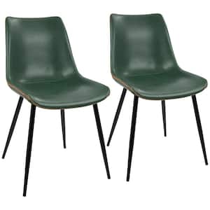 Black and Green Durango Vintage Faux Leather Dining Chair (Set of 2)
