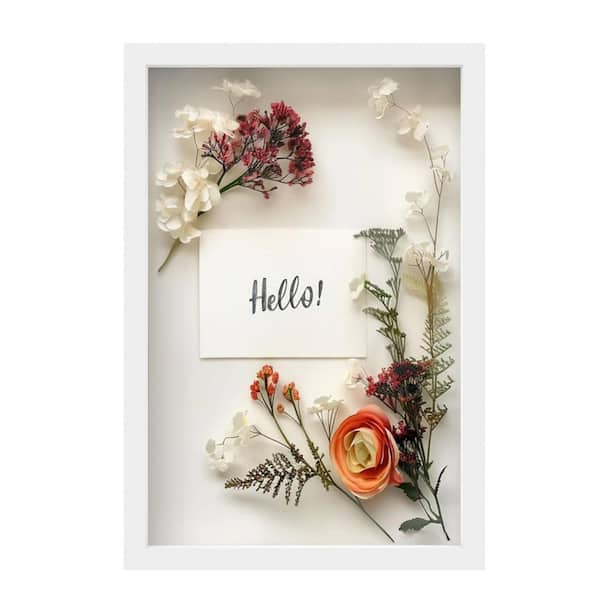 Unbranded White 12 in. x 18 in. Wood Shadow Box