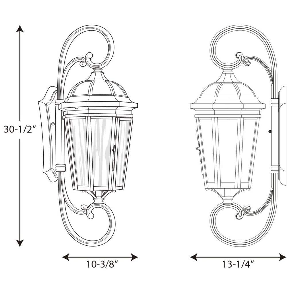 Verdae Black and Bronze 30.5" Outdoor Wall Lantern Sconce