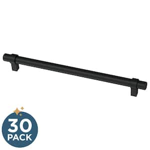 Simple Wrapped Bar 8-13/16 in. (224 mm) Matte Black Cabinet Drawer Pull (30-Pack)