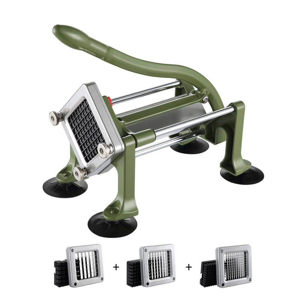 French Fry Cutter, Stainless Steel Blades Potato Slicer, Manual Chopper with Suction Cups for Home, Kitchen, Veggies price history on PriceWatchPro