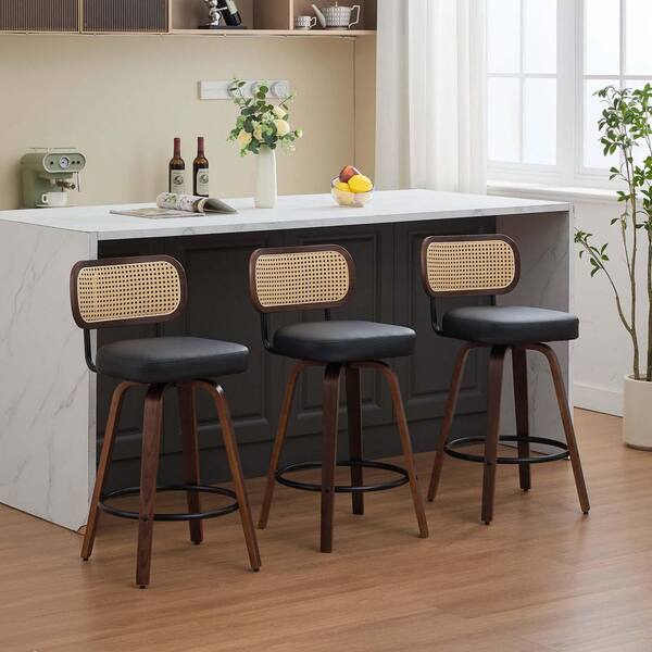 Kitchen Plum Bar Stools Bar Stools Set Of 26'' Swivel Bar Stools