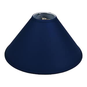 18 in. W x 9 in. H Navy Blue/Nickel Hardware Coolie Lamp Shade