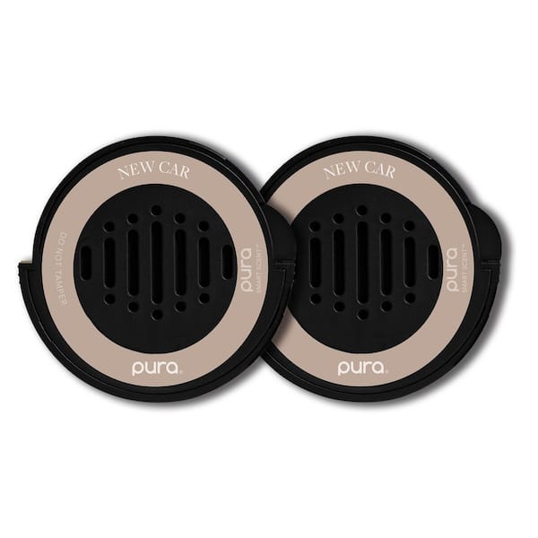 New Car - Fragrance Refill for Car Diffuser - Up to 30-Days of Scent for Your Car Per Refill - (2) Pack - Black