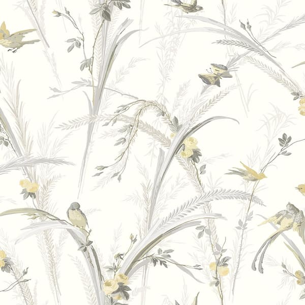 Chesapeake Meadowlark Yellow Botanical Yellow Wallpaper Sample
