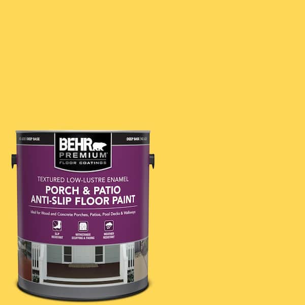 BEHR PREMIUM 1 gal. #P300-6 Buzz-in Textured Low-Lustre Enamel Interior/Exterior Porch and Patio Anti-Slip Floor Paint