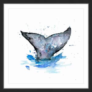 18 in. H x 18 in. W "Whale Tail" by Michelle Dujardin Framed Printed Wall Art