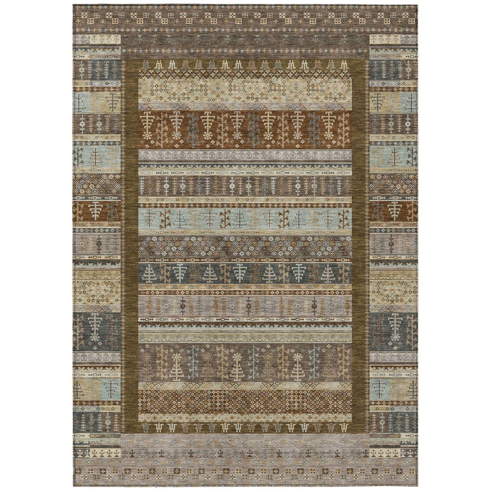 Chantille Machine Washable Indoor/Outdoor Abstract ACN2160 Brown 8 ft. x 10 ft. Area Rug price history on PriceWatchPro