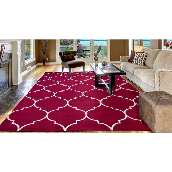 Concord Global Trading Jefferson Collection Morocco Trellis Red 3
