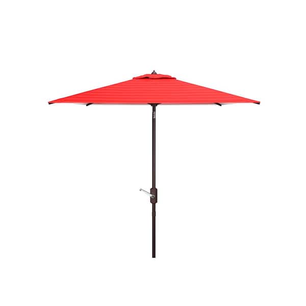 7 1/2 ft patio umbrellas SAFAVIEH Athens 7-1/2 ft. Aluminum Patio Umbrella in Red PAT8407F
