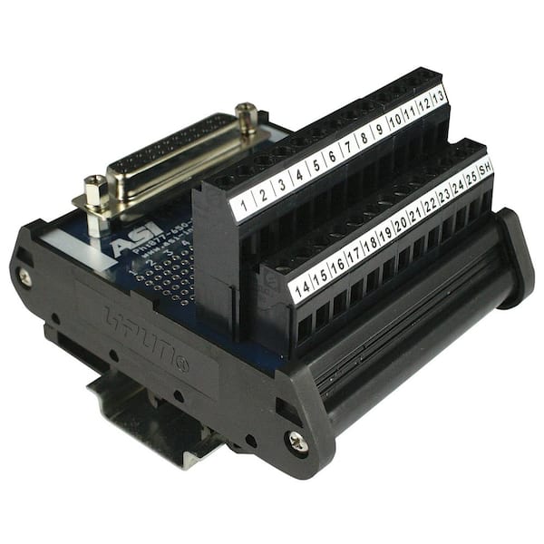 ASI D-Sub Interface Module DIN Rail Mount 25-Pin Female