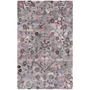 Anatolia Brown/Pink 8 ft. x 10 ft. Medallion Floral Area Rug