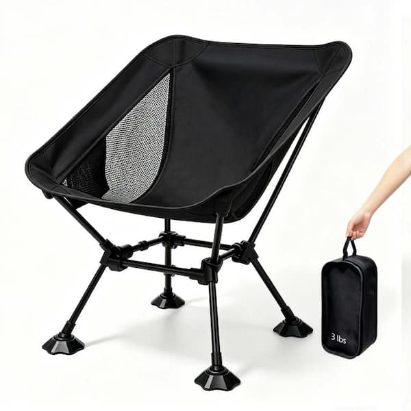 Primehome 22.2 in. Ultra Lightweight Folding Camp Chair – 330 lb