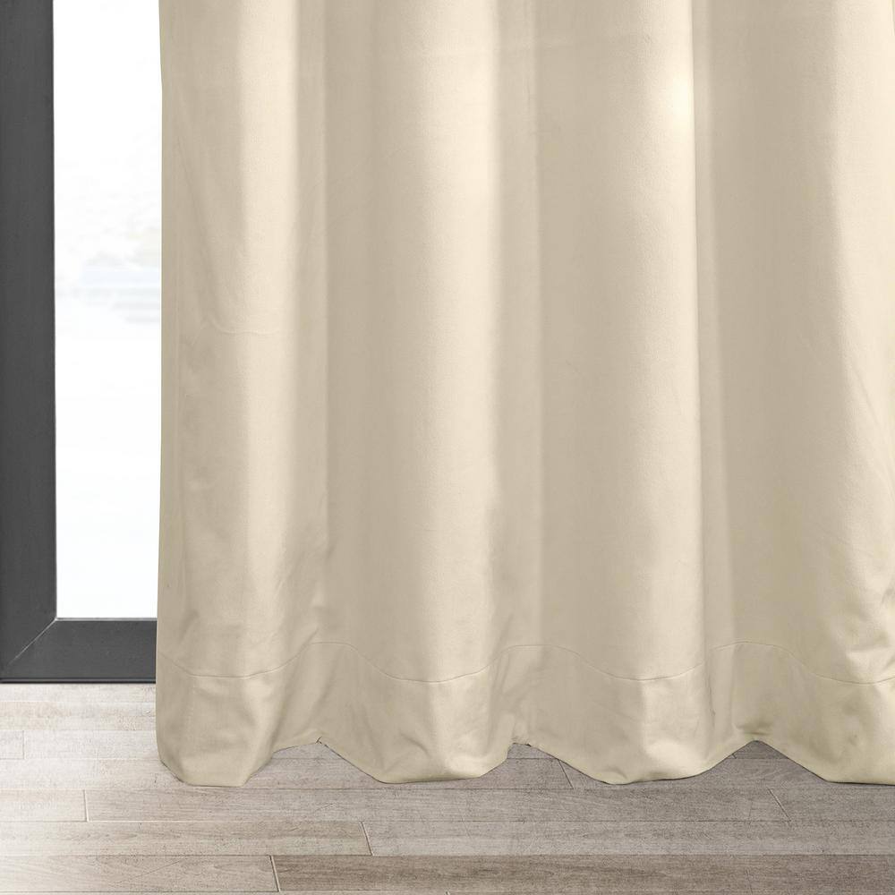 Luxurious Gray Velvet Blackout Indoor Window Curtain 50" x 120"