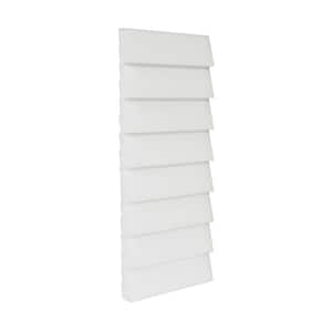 5/8 in. D x 9-7/8 in. W x 4 in. L Ripple Primed White Polyurethane 3D Wall Covering Panel Moulding Sample