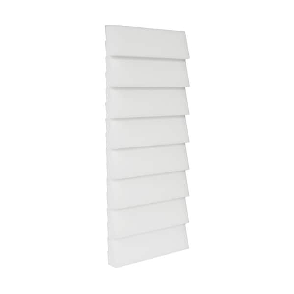 ORAC DECOR 5/8 in. D x 9-7/8 in. W x 4 in. L Ripple Primed White Polystyrene 3D Wall Covering Panel Moulding Sample