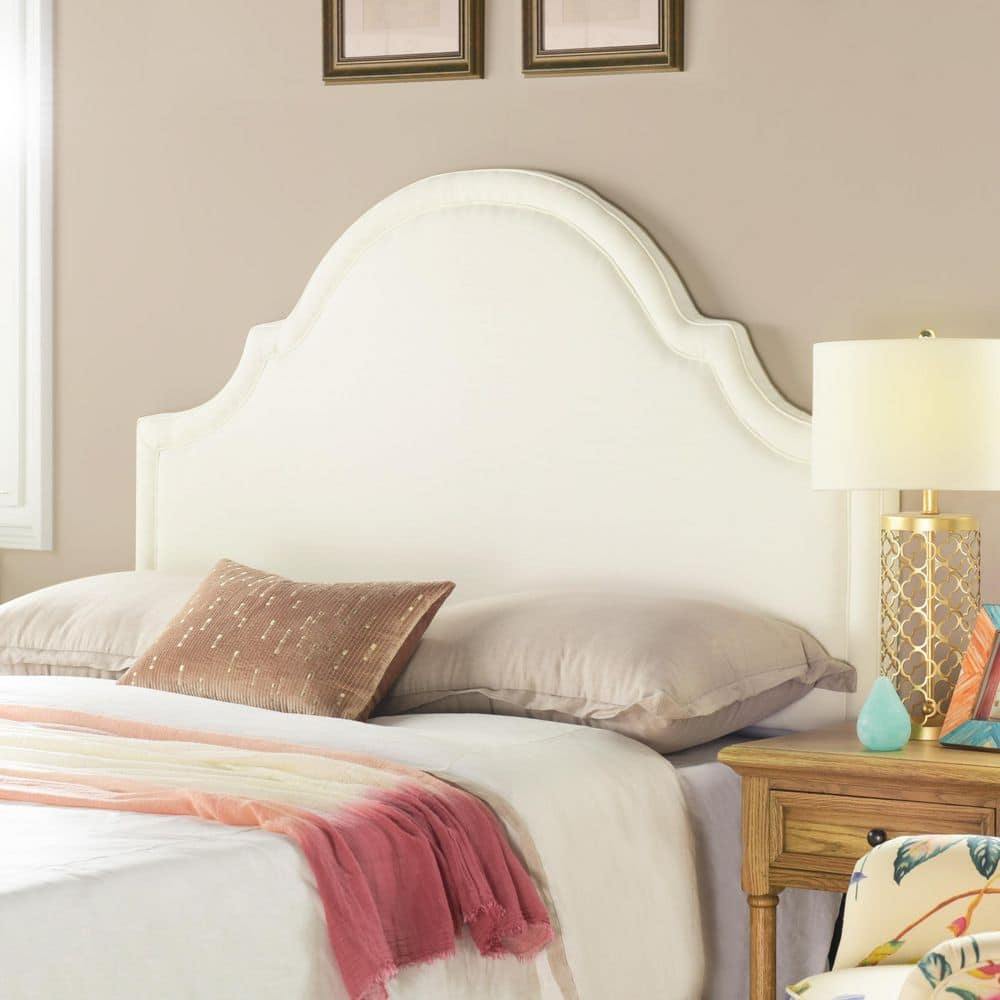 Catherine Upholstered Headboard, Queen Size, Antique White