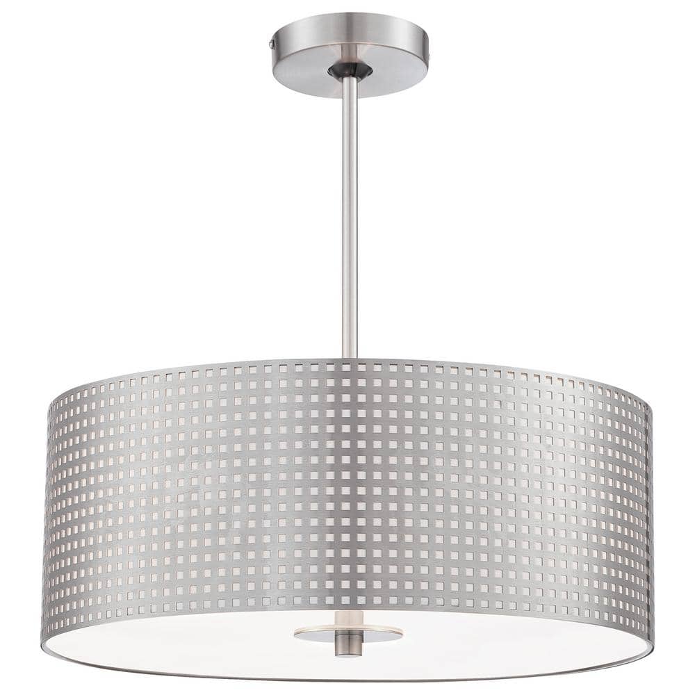 Grid 3-Light Brushed Nickel Pendant price history on PriceWatchPro