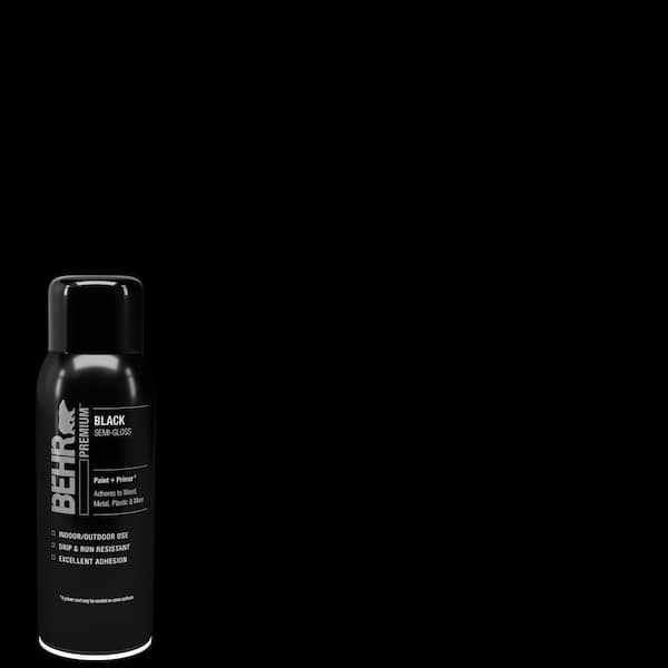 12 oz. Black Semi-Gloss Interior/Exterior Spray Paint and Primer Aerosol