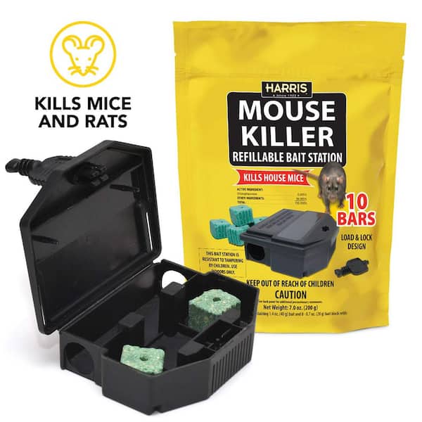 d-CON Disposable Corner Fit Mouse Poison Bait Station, 3 Bait Stations