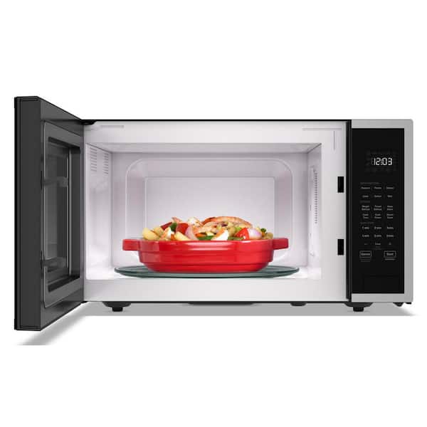 KitchenAid 22 in. 1.5 cu.ft Countertop Microwave with 10 Power Levels &  Sensor Cooking Controls - Stainless Steel