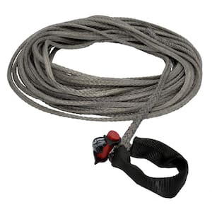 1/4 in. x 100 ft. 2833 lbs. WLL Synthetic Winch Rope Line with Integrated Shackle