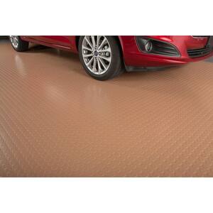 Coin 10 ft. x 24 ft. Sandstone Commercial Grade Vinyl Garage Flooring Cover and Protector