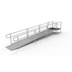 EZ-ACCESS PATHWAY 20 ft. Straight Aluminum Wheelchair Ramp Kit with ...