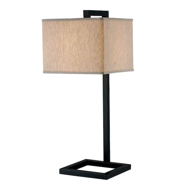 Kenroy Home 4 Square 30 in. Oil-Rubbed Bronze Table Lamp