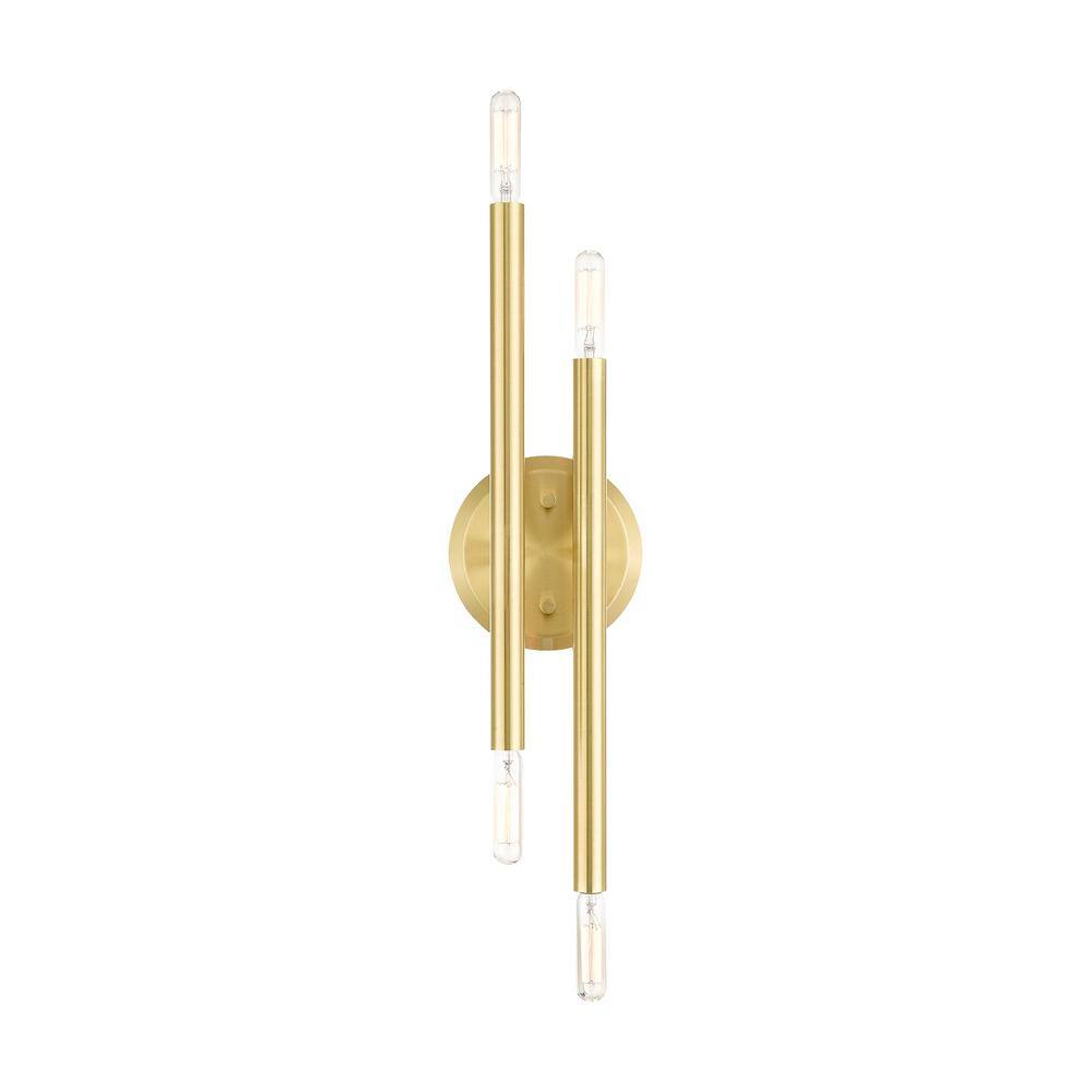 Soho Satin Brass 4-Light Dimmable ADA Wall Sconce