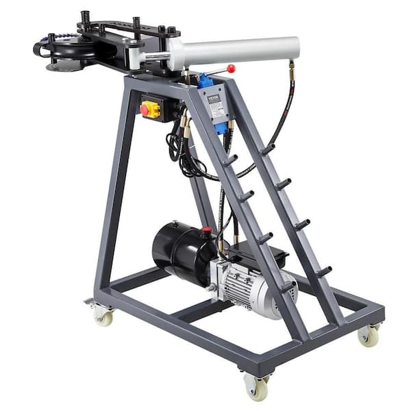 Electric Tube Bending Machine, 750-Watt Electric Tubing Bender with 6 L Hydraulic Cylinder, Movable Pipe Bender Machine