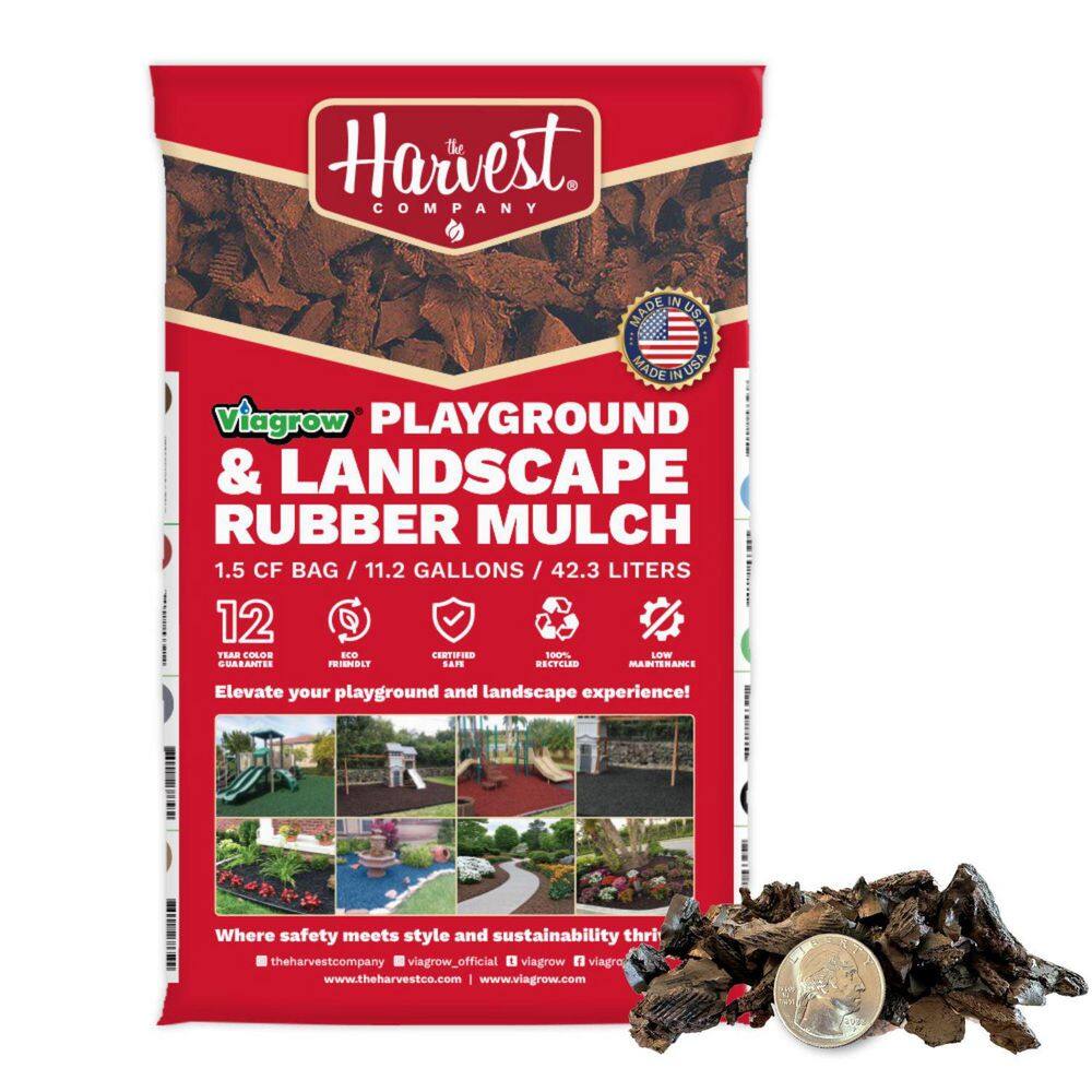 Viagrow 1.5 cu. ft. / 42.3 L Brown Rubber Mini-Nuggets Bagged Mulch for Landscape and Playground (1-Pack) price history on PriceWatchPro