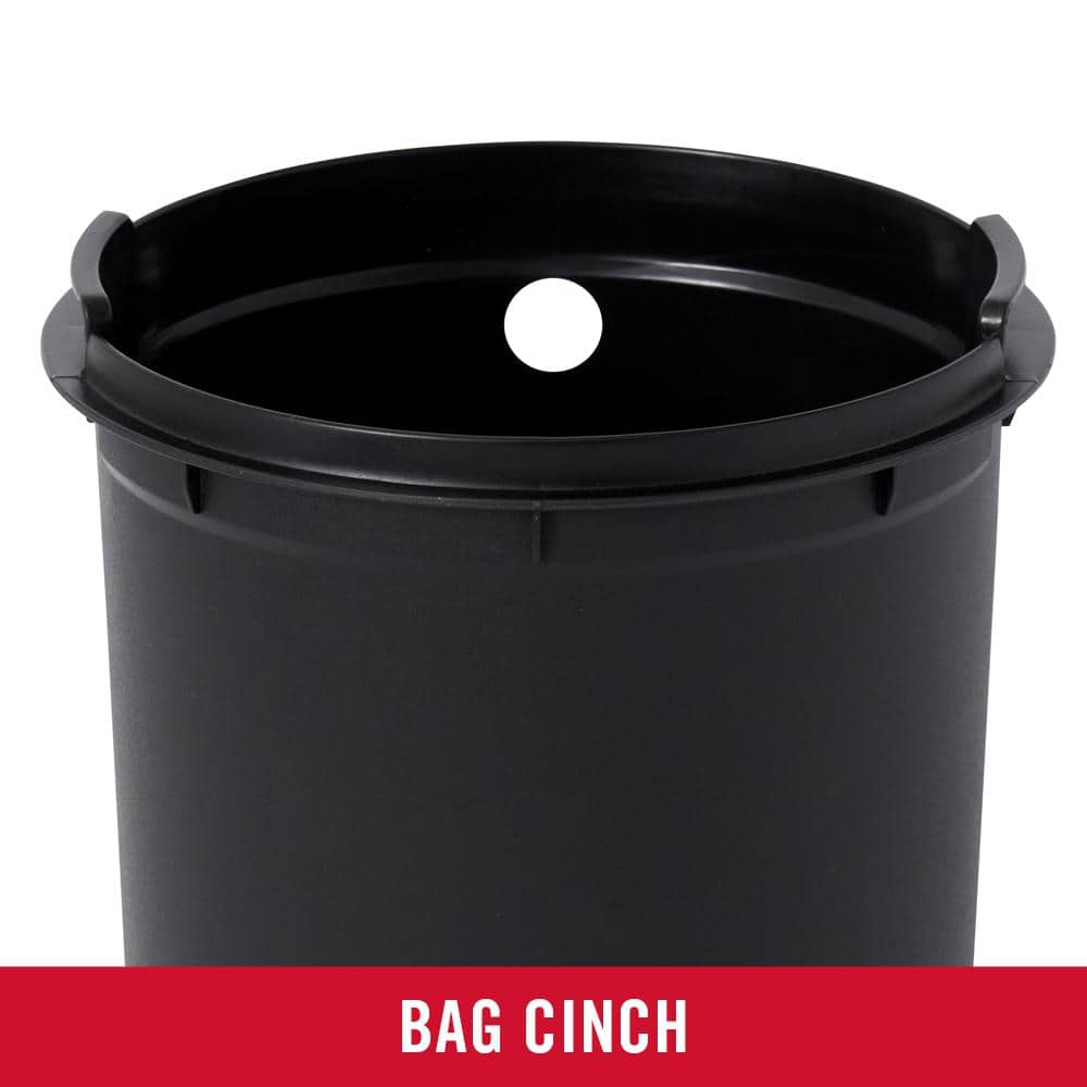 1.6-Gallon Gray Stainless Steel Step-On Trash Can