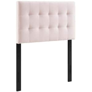 Lily Biscuit Pink Tufted Twin Performance Velvet Headboard