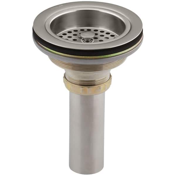KOHLER Duostrainer 4-1/2 in. Sink Strainer with Tailpiece in Vibrant Brushed Nickel