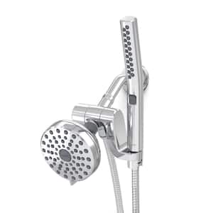 12-spray 5 in. High PressureDual Shower Head and Handheld Shower Head in Chrome