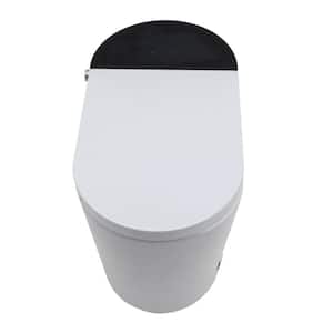 Elongated Bidet Toilet 1.28 GPF in White with Auto Open Cover, Night Light, Massage Washing, Auto Flushing, Smart Remote