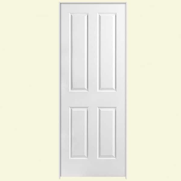 Masonite Solidoor Textured 4-Panel Square Solid Core Primed Composite Single Prehung Interior Door