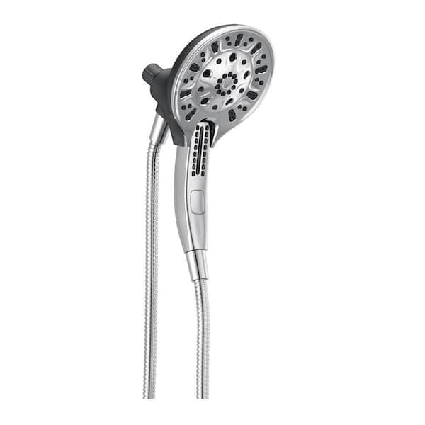 Delta In2ition Two-in-One 5-Spray 6 in. Dual Wall Mount Fixed and Handheld Shower Head in Chrome