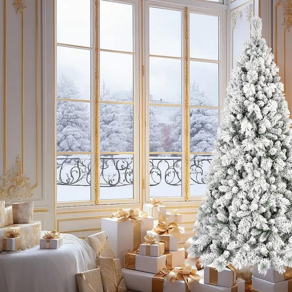 AUTMOON 5 ft. Prelit Artificial Christmas Tree, Realistic Full Xmas Tree with 250-Warm White Lights for Holiday Decoration