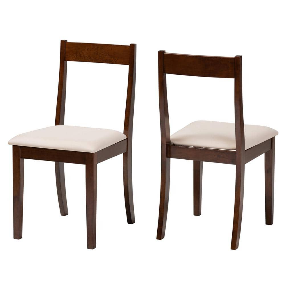 Baxton Studio Louis Beige and Black Dining Chair (Set of 2) 201-2P-12337-HD  - The Home Depot