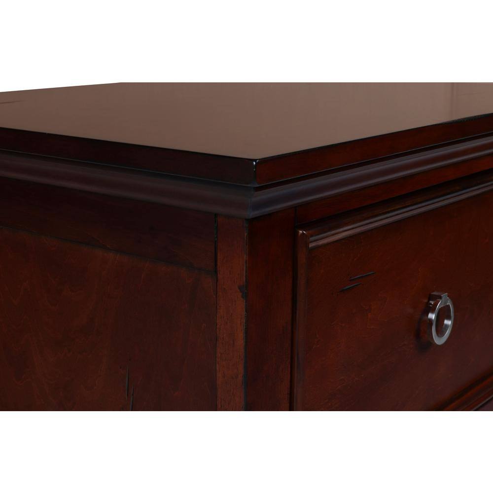 Tamarack Brown Cherry Solid Wood 2-Drawer Nightstand