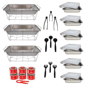 33-Pieces Aluminum Disposable Chaffing Buffet and-Covers
