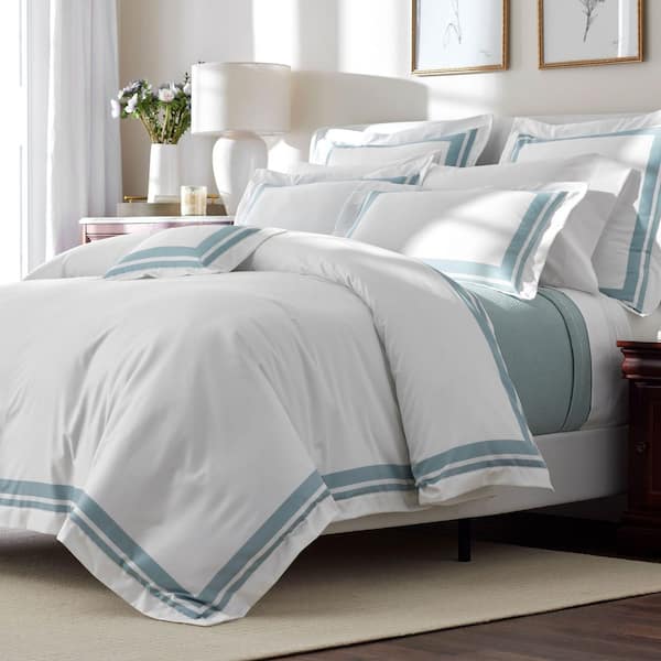 Legends Hotel Supima Double Border Wrinkle-Free Sateen Duvet Cover