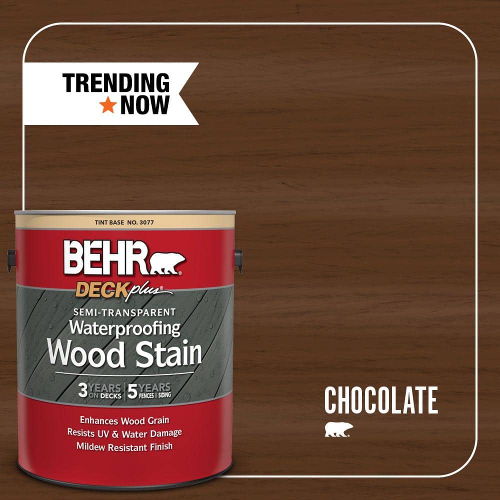 1 gal. #ST-129 Chocolate Semi-Transparent Waterproofing Exterior Wood Stain