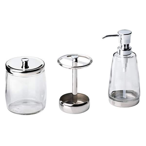 Delta 3-Piece Bathroom Countertop Accessory Kit with Soap Pump, Toothbrush Holder and Canister in Polished Chrome