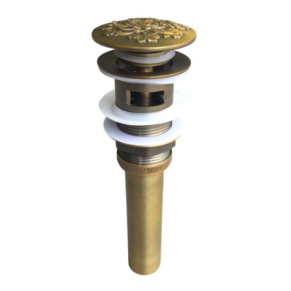 Bathroom Sink Drain Antique Brass Pop-Up with Overflow in Brass price history on PriceWatchPro