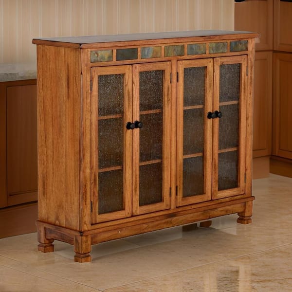 Marv 42 in. Tall Light Brown Mahogany Wood 2-Shelf Bookcase