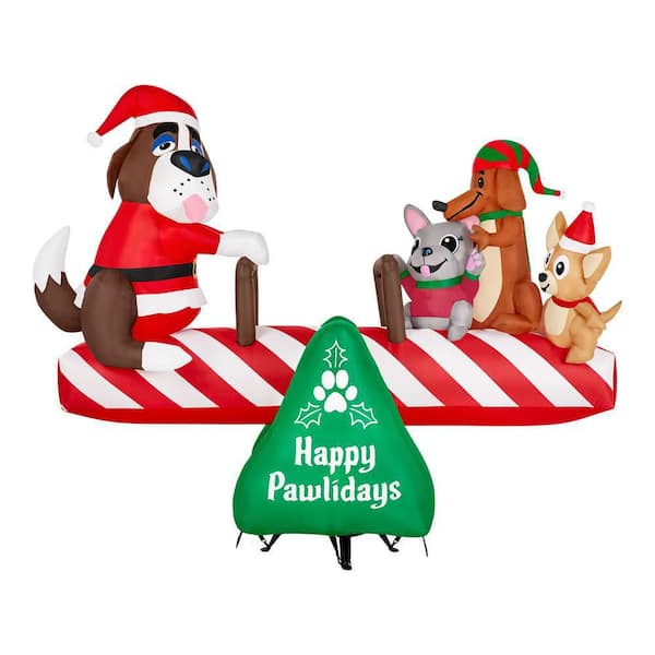 6 ft Animated LED Seesaw Scene