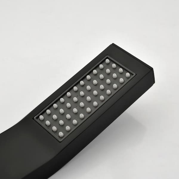 1-spray 9.84 in. Wall Mount Dual Fixed and Handheld Shower Head 1.8 GPM with Body-Sprays in Matte Black